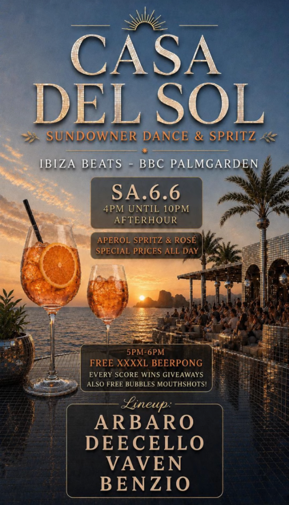 Casa del Sol – Sundowner Dance & Spritz, BBC Palmgarden